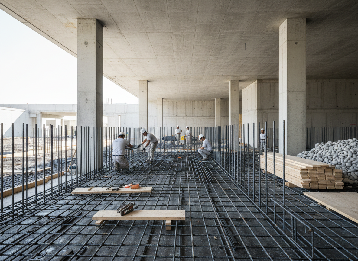 Priprava armature na gradbišču